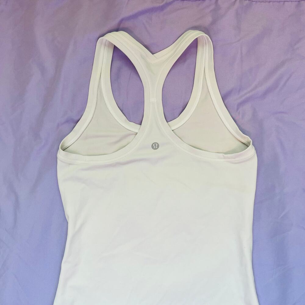 Lululemon Nulu racer back tank in crisp white, Excellent condition